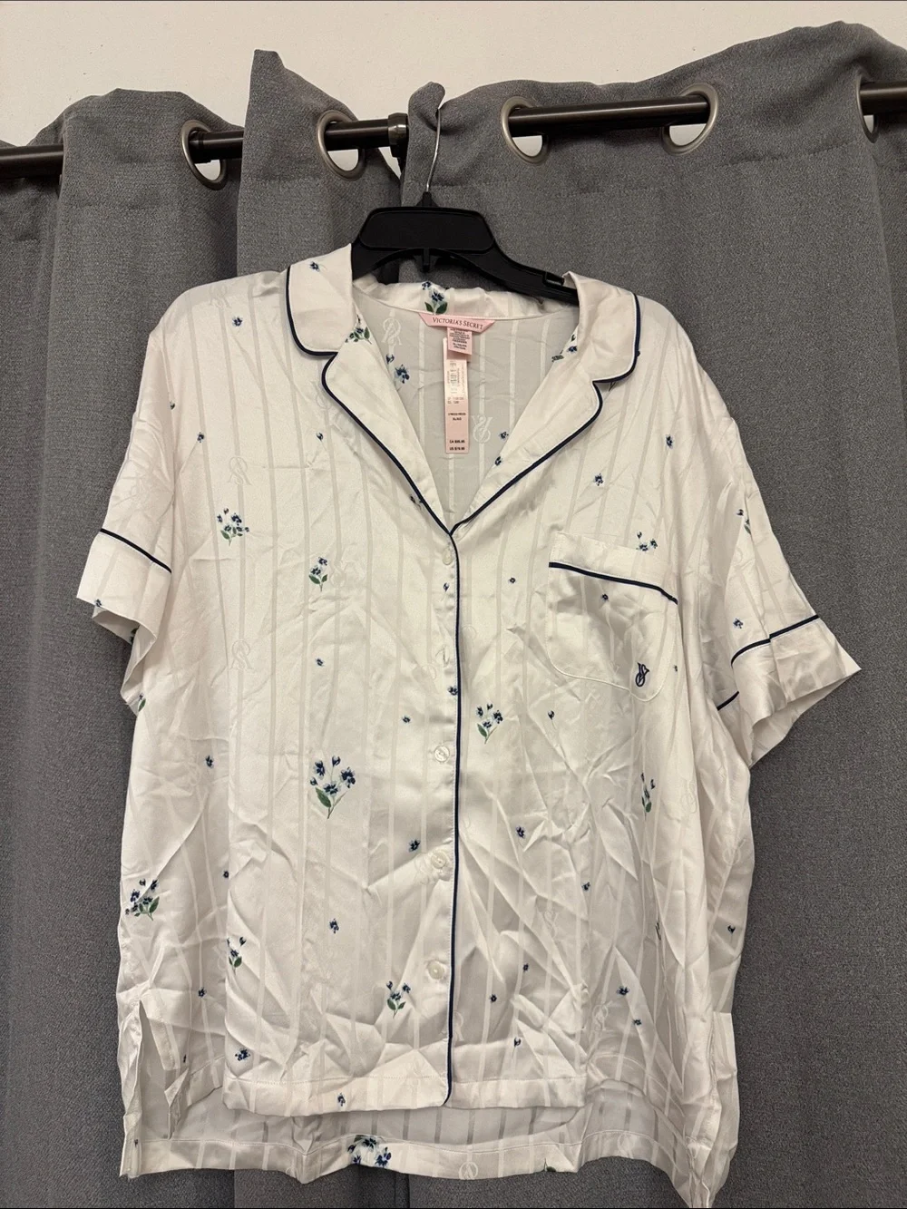 Victoria’s Secret Women’s Short Sleeve Pajama Set - White Floral